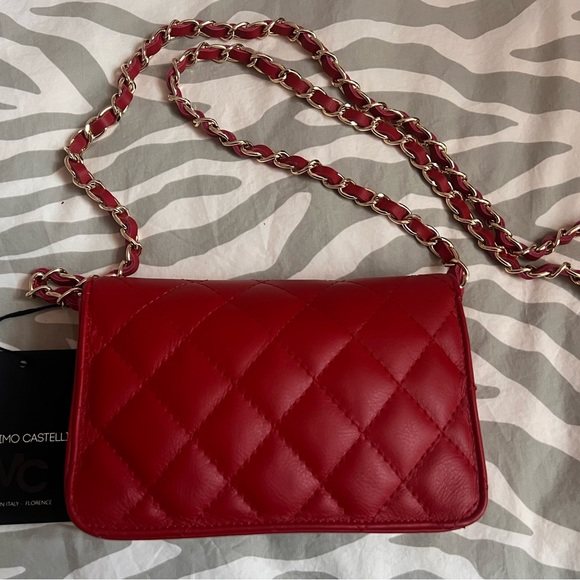 NEW Italian Leather RED Purse! NWT! - Picture 2 of 9